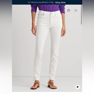 Polo Ralph Lauren - white skinny ankle jeans - size 28